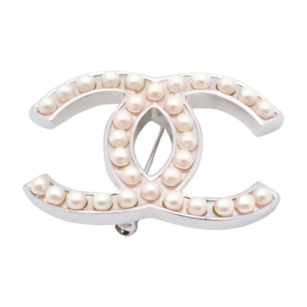 6402 - Chanel Coco Mark Pearl Brooch - Pearl Brooch / Pearl / Very Good